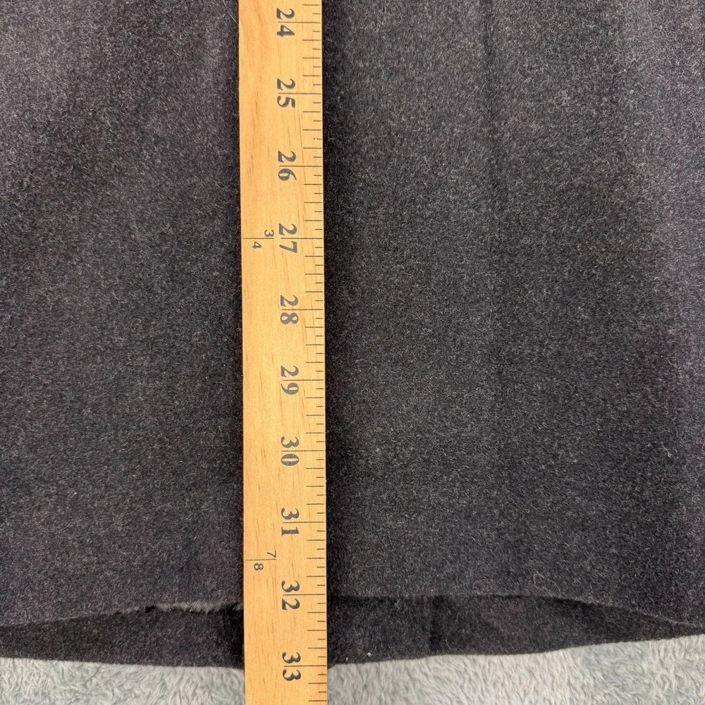 Alfani Pea Coat Men L Black Wool Cashmere Blend 4 Button‎ Quilted Lining